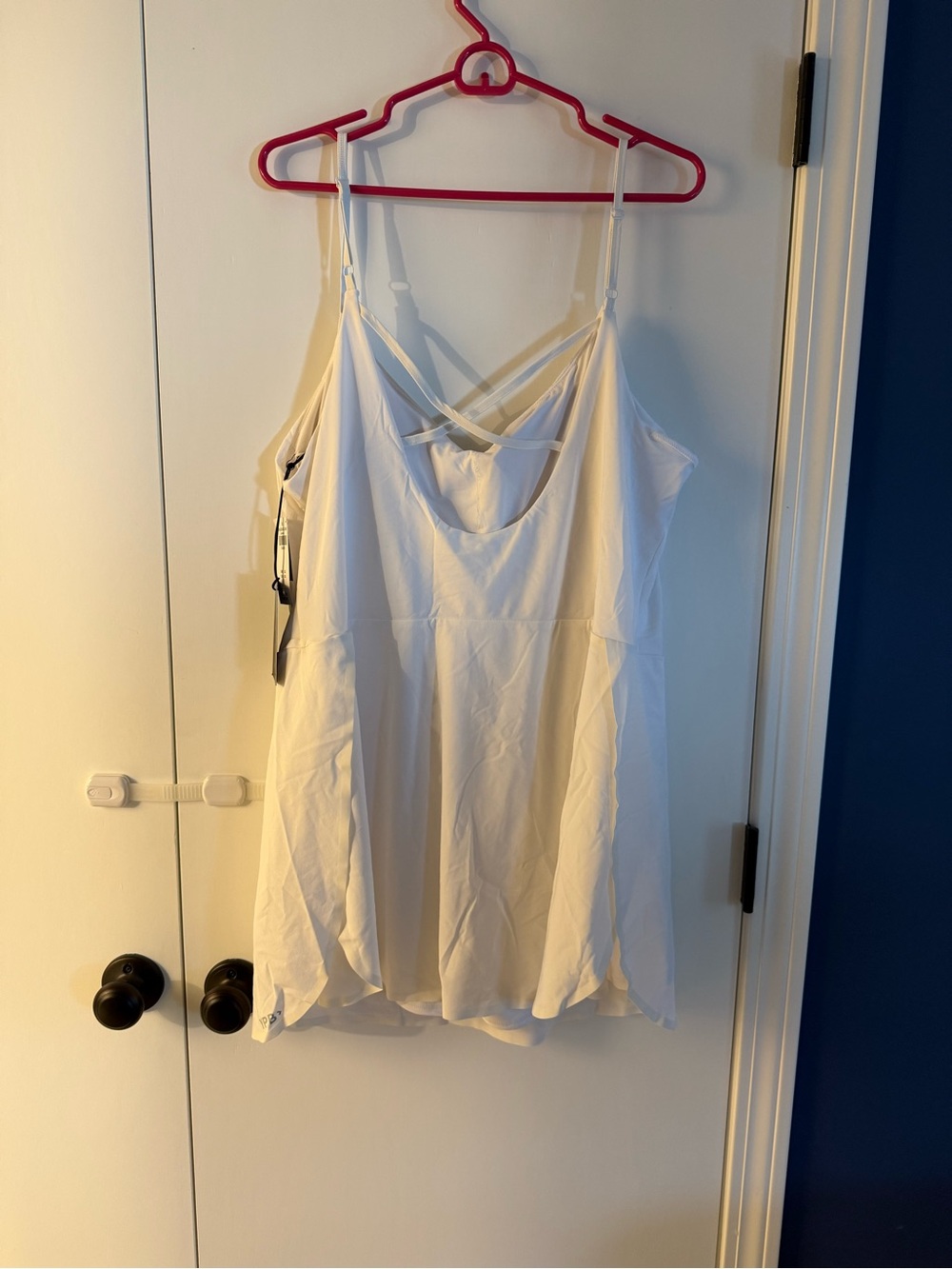 Abercrombie & Fitch White Crisscross Back Cami Athletic Dress